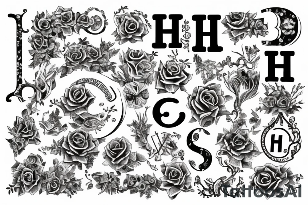 The letter "h" tattoo idea