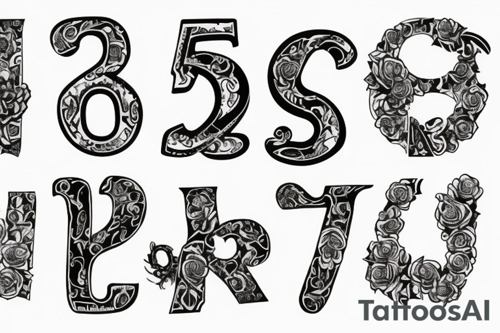 The letter "h" tattoo idea