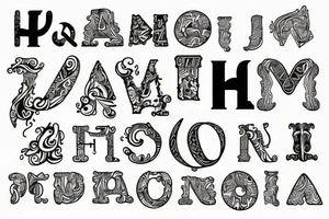 The letter "h" tattoo idea