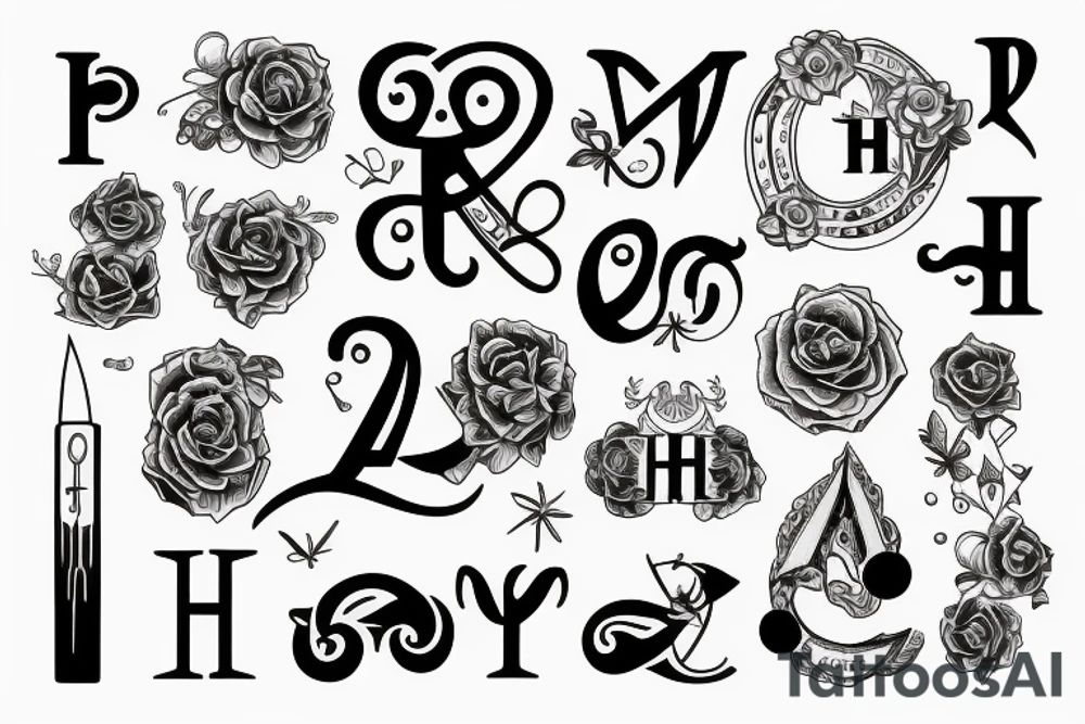 The letter "h" tattoo idea