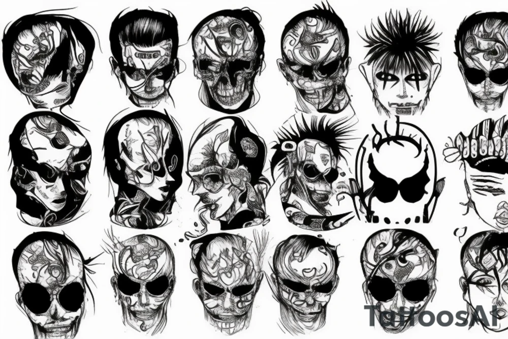 Cyberpsycho schizo bipolar insanity tattoo idea