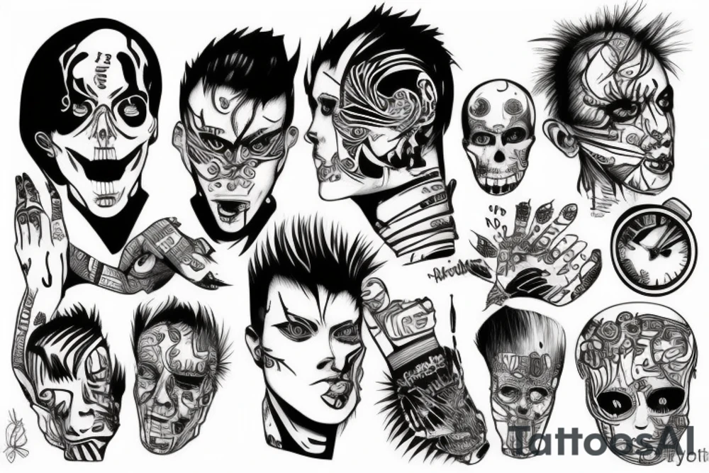 Cyberpsycho schizo bipolar insanity tattoo idea