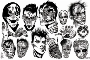 Cyberpsycho schizo bipolar insanity tattoo idea