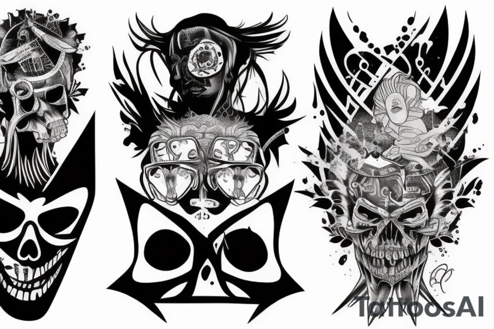 Cyberpsycho schizo bipolar insanity tattoo idea