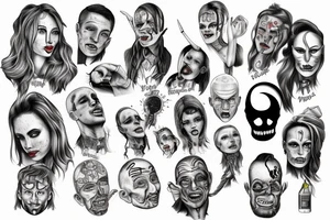 mentally derange insanity schizo personality disorder tattoo idea