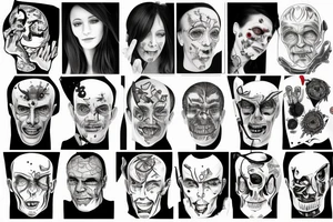 mentally derange insanity schizo personality disorder tattoo idea
