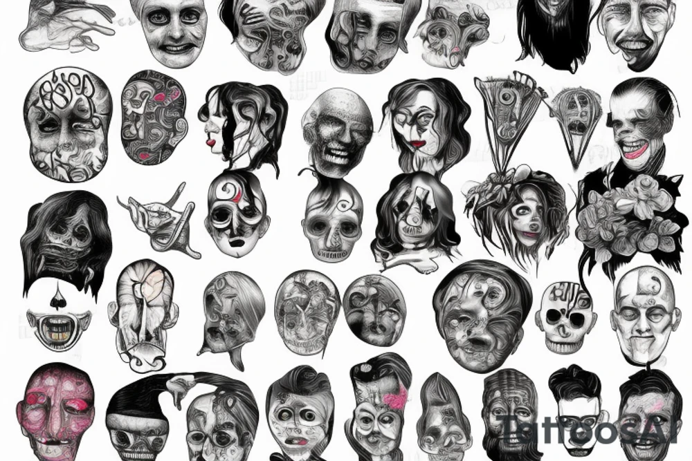 mental derangement insanity schizo personality disorder tattoo idea