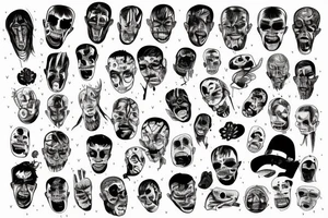 mental derangement insanity schizo personality disorder tattoo idea