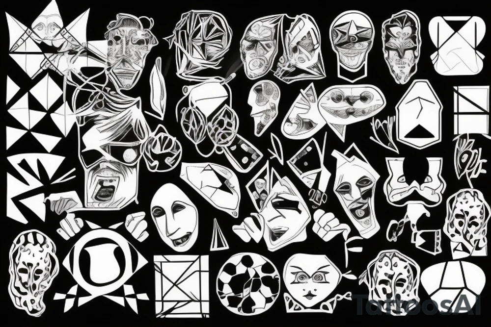 mental derangement insanity schizo personality disorder tattoo idea