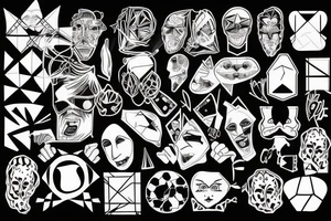 mental derangement insanity schizo personality disorder tattoo idea