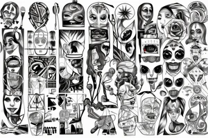 mental derangement insanity schizo personality disorder tattoo idea