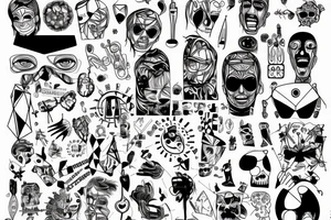 mental derangement insanity schizo personality disorder tattoo idea