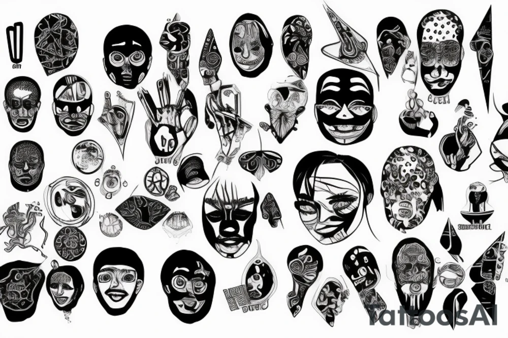 mental derangement insanity schizo personality disorder tattoo idea