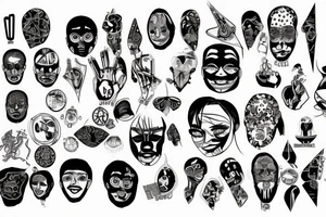 mental derangement insanity schizo personality disorder tattoo idea