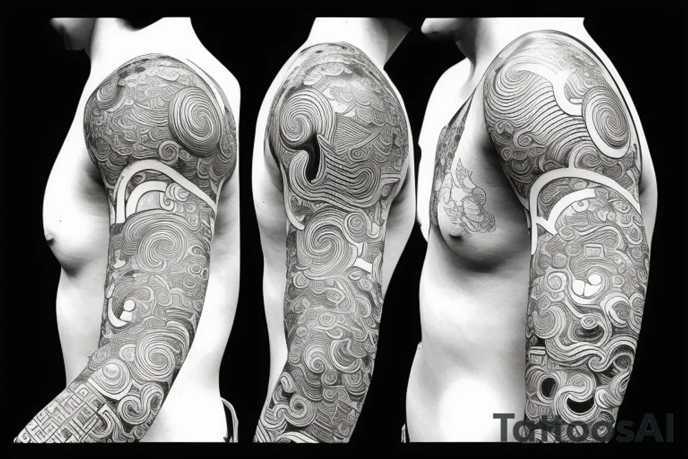 samurai  gun  scale tattoo idea
