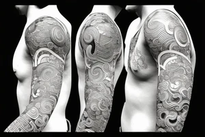samurai  gun  scale tattoo idea