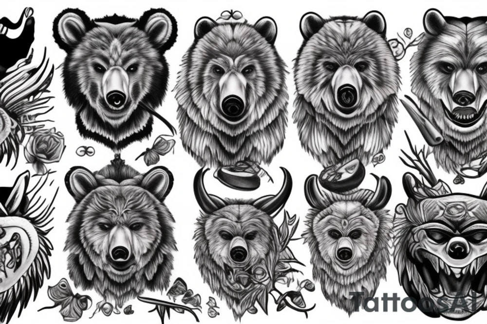 Grizzly bear
Frog
Wolf
Snake tattoo idea