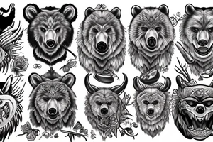 Grizzly bear
Frog
Wolf
Snake tattoo idea