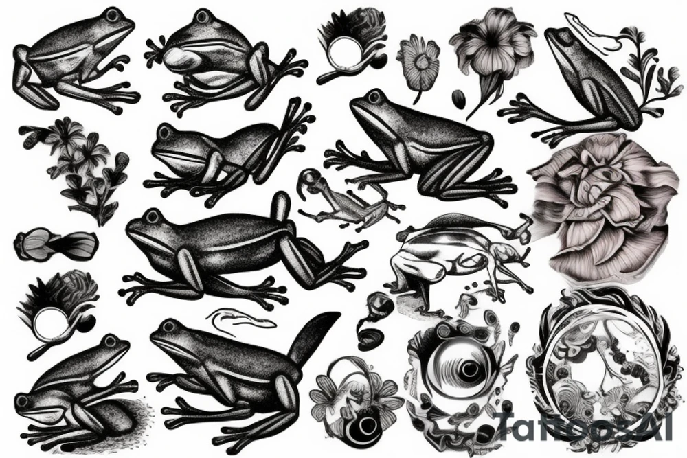 Frog on lilipad tattoo idea