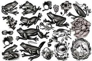 Frog on lilipad tattoo idea