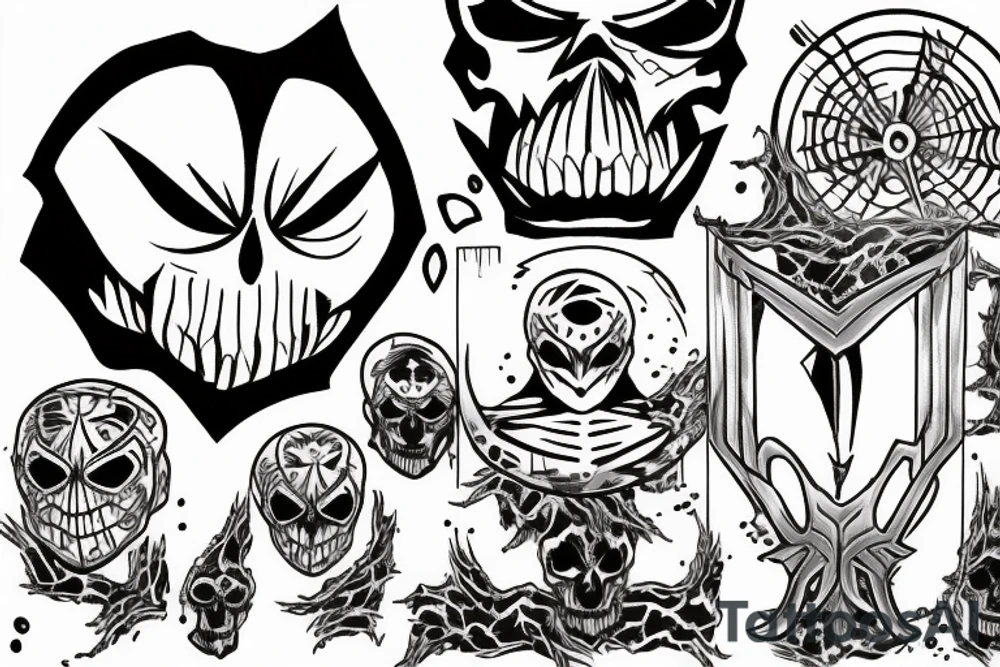 Phantom troop spider tattoo berserk curse mark I’m the middle tattoo idea