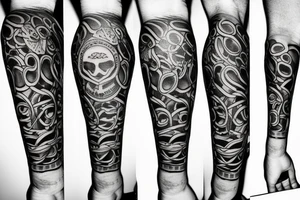 Chain arm tattoo tattoo idea