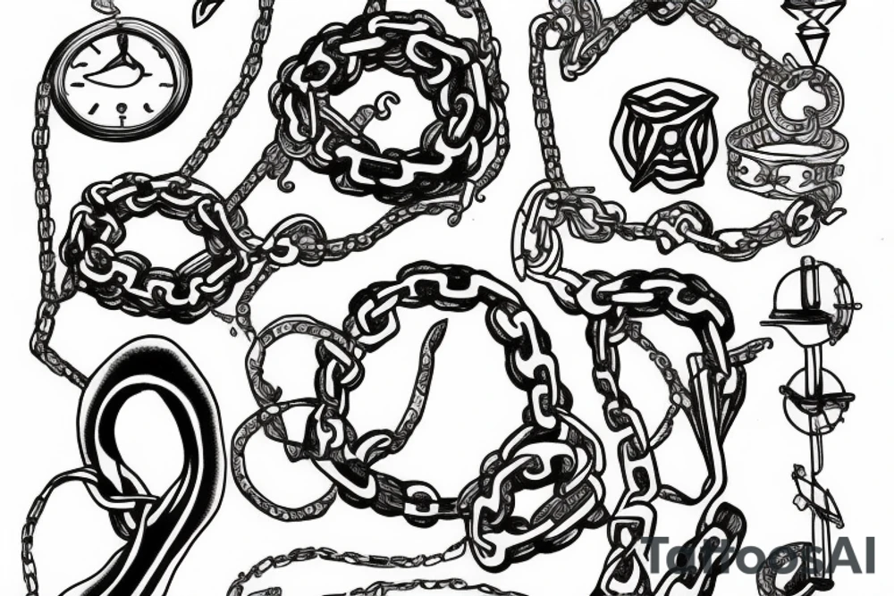 Chain arm tattoo tattoo idea
