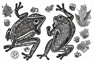 Frog reading tattoo idea