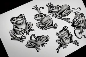 Frog reading tattoo idea