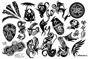 Rock n roll tattoo idea