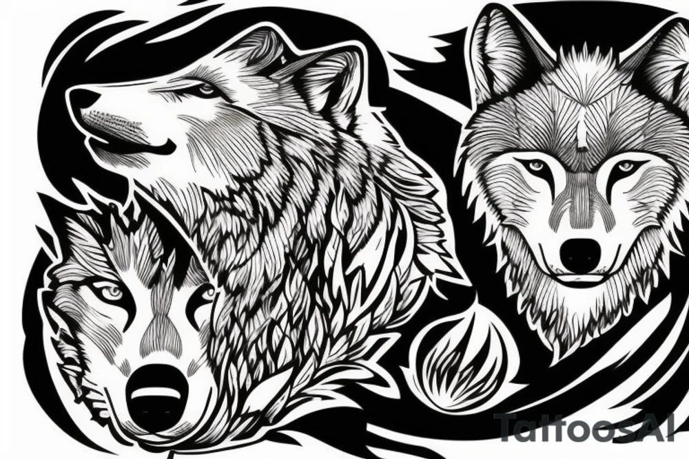 The wolf on the hill is never as hungry as the wolf climbing the hill tattoo idea