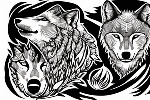 The wolf on the hill is never as hungry as the wolf climbing the hill tattoo idea