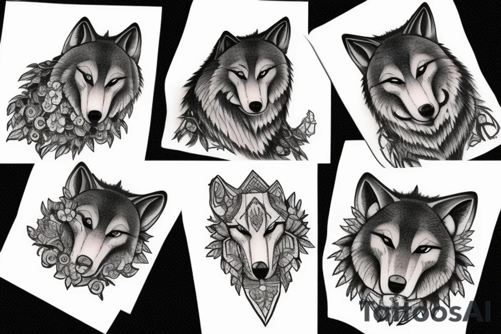 Hungry wolf tattoo idea