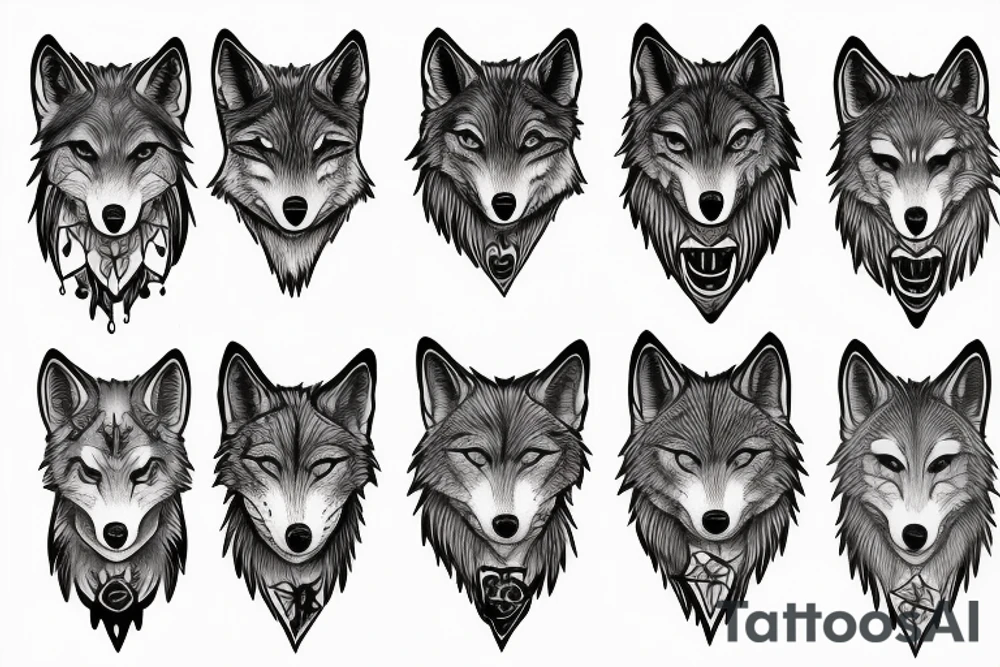 Hungry wolf tattoo idea