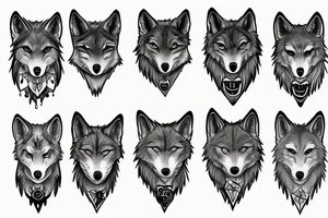 Hungry wolf tattoo idea