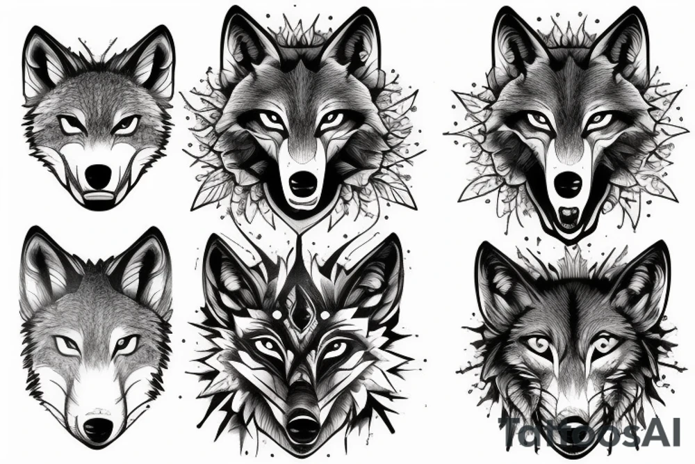 Hungry wolf tattoo idea