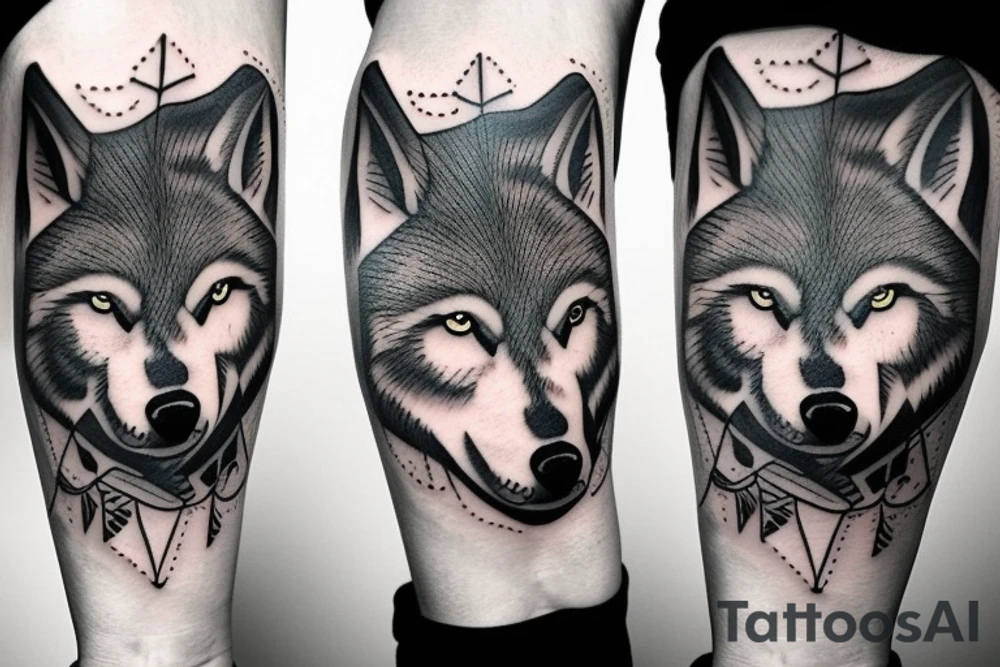 Hungry wolf tattoo idea