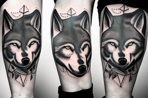 Hungry wolf tattoo idea