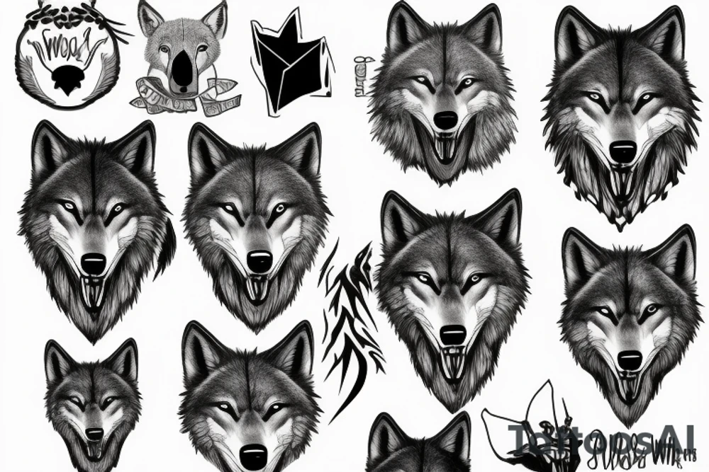 Hungry wolf tattoo idea