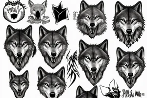 Hungry wolf tattoo idea