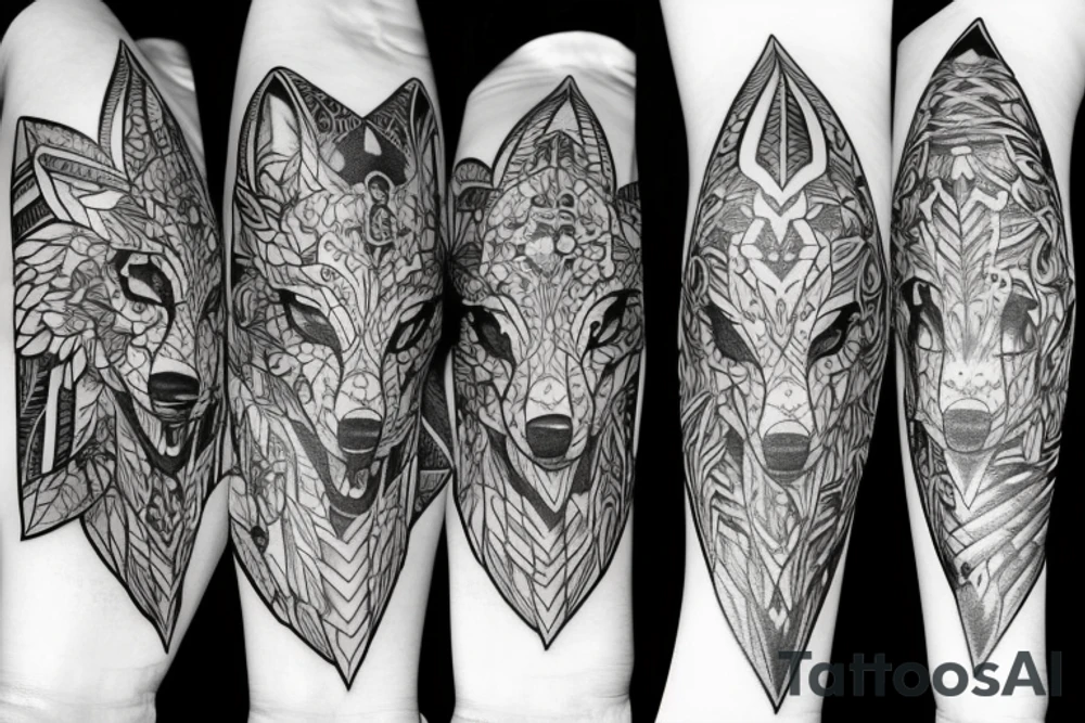Hungry wolf tattoo idea