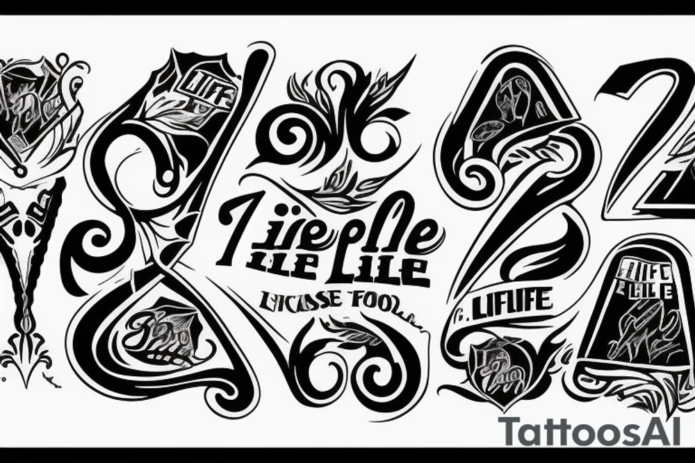 The text “7114life” tattoo idea