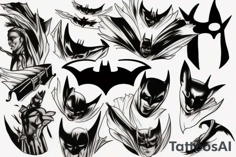 ghost batman tattoo idea