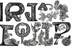 two letters F and J tattoo idea