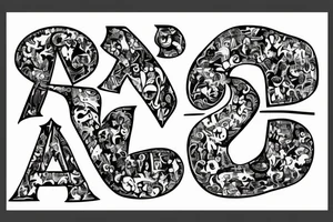 two letters F and J tattoo idea