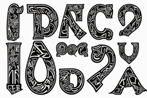 two letters F and J tattoo idea