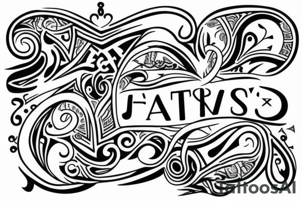 letters F and J combined into one tattoo idea