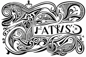 letters F and J combined into one tattoo idea