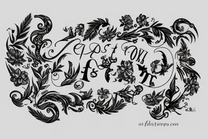 letters F and J combined into one tattoo idea