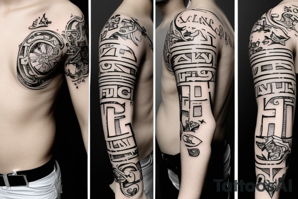 minimalistic tattoo, letters F and J combined into one tattoo idea
